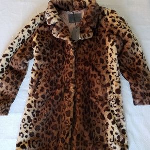Cavalini  XL Brown/BLK Faux Fur Coat